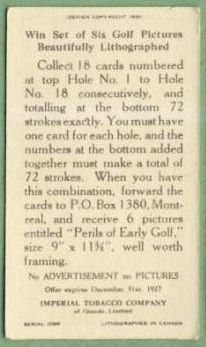 1926 ITC Perils of Golf Contest Rules